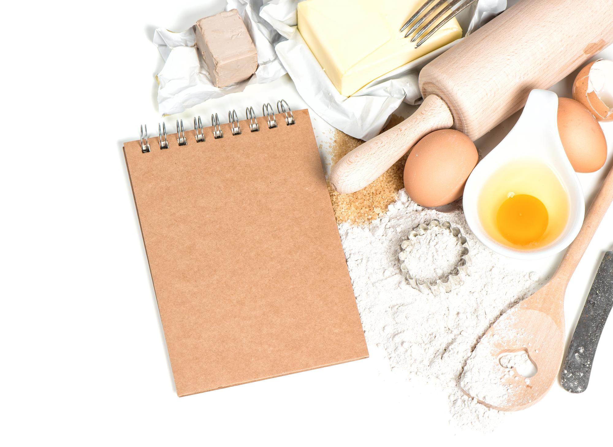 Collage de recetas y notas de clase